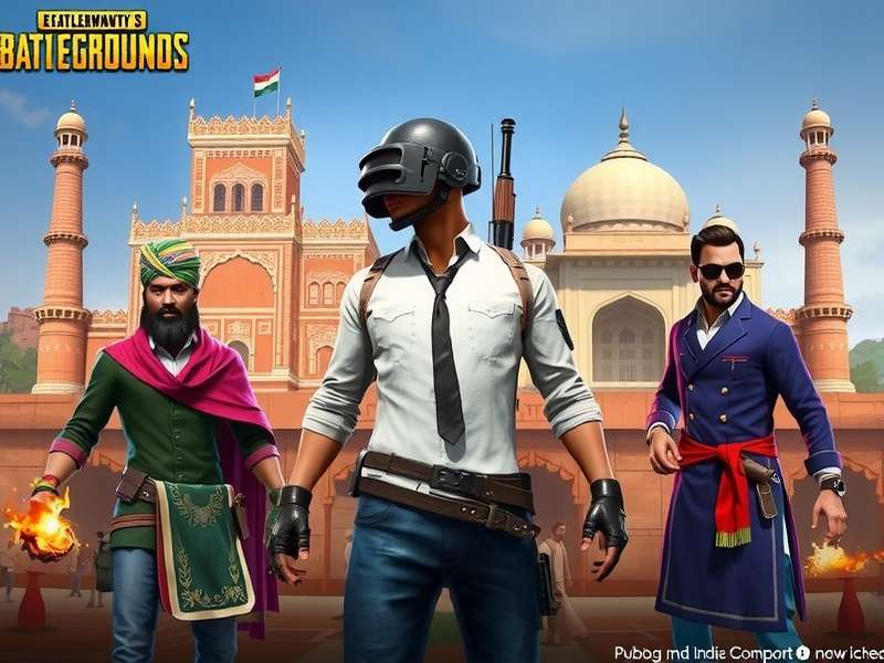 PUBG India Supreme - Cultural Adaptations PUBG India Supreme characters in traditional Indian outfits with cultural landmarks in background